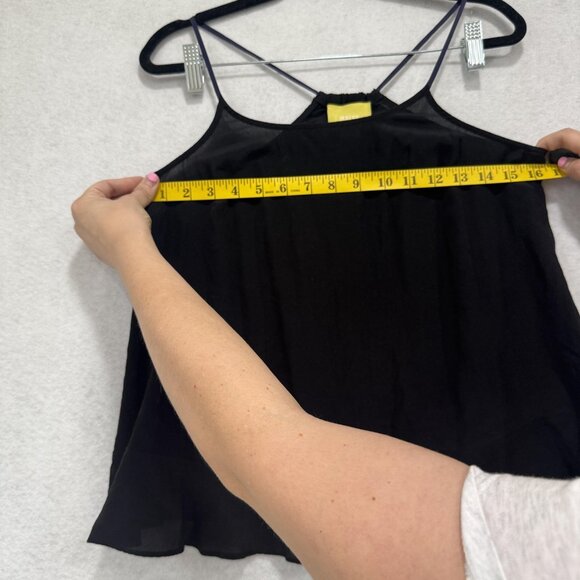 Maeve Silk Tank Top Womens 0 Strappy Sleeveless Flowy Ruffle Back Anthropologie - Picture 3 of 8
